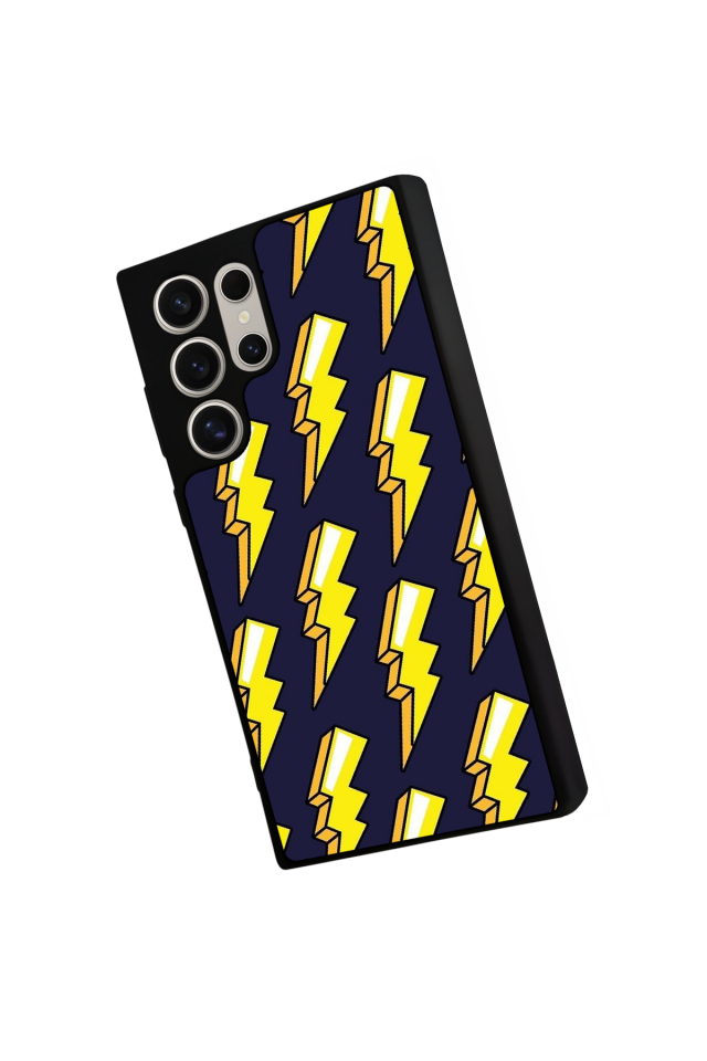 Samsung Galaxy S23 Ultra Uyumlu Simsek Tasarımlı Glossy Premium Kılıf