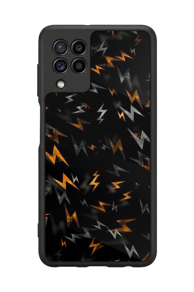 Samsung Galaxy M22 Uyumlu Simsek Tasarımlı Glossy Premium Kılıf