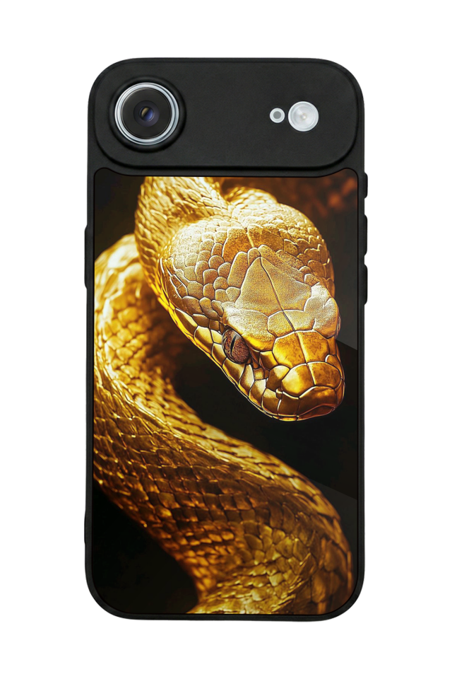 iPhone 17 Air Uyumlu Yılan Tasarımlı Glossy Premium Kılıf
