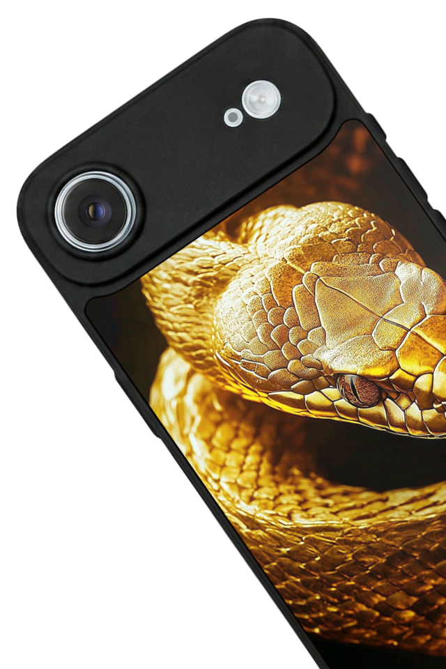 iPhone 17 Air Uyumlu Yılan Tasarımlı Glossy Premium Kılıf