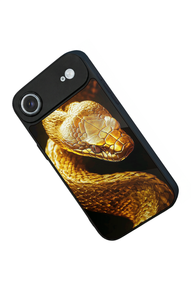 iPhone 17 Air Uyumlu Yılan Tasarımlı Glossy Premium Kılıf