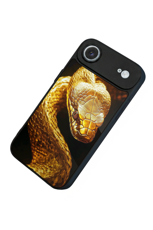 iPhone 17 Air Uyumlu Yılan Tasarımlı Glossy Premium Kılıf