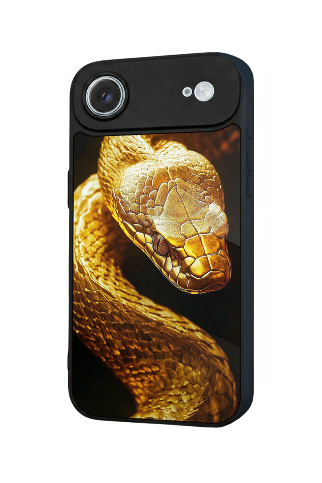 iPhone 17 Air Uyumlu Yılan Tasarımlı Glossy Premium Kılıf