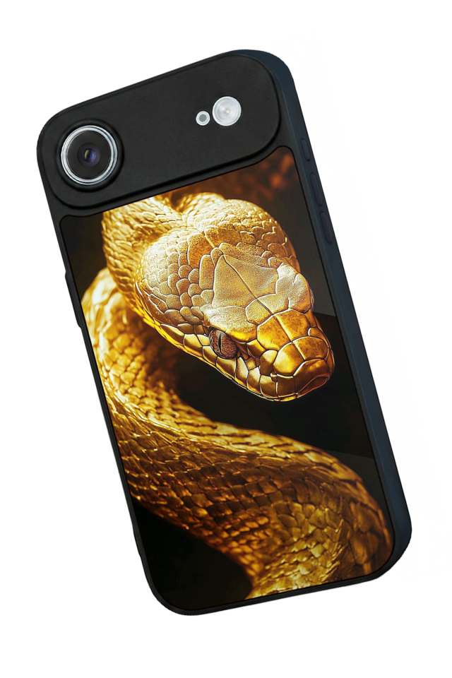 iPhone 17 Air Uyumlu Yılan Tasarımlı Glossy Premium Kılıf