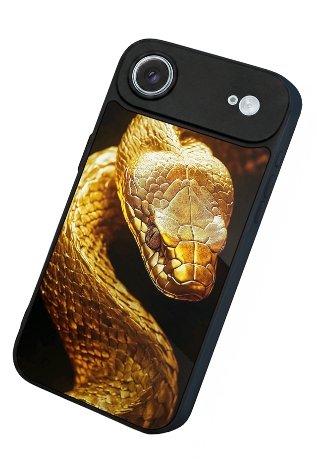 iPhone 17 Air Uyumlu Yılan Tasarımlı Glossy Premium Kılıf