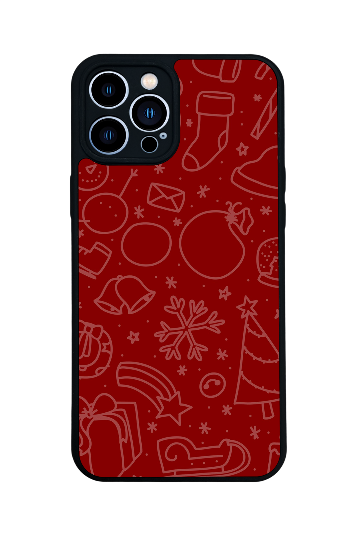 iPhone 12 Pro Max Uyumlu Yilbasi Christmas Tasarımlı Glossy Premium Kılıf