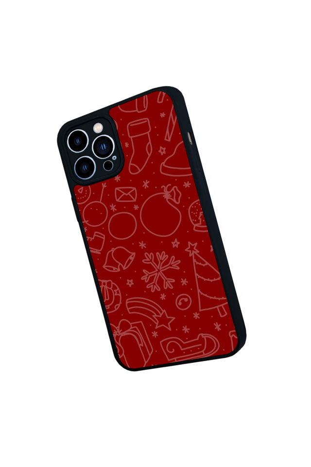 iPhone 12 Pro Max Uyumlu Yilbasi Christmas Tasarımlı Glossy Premium Kılıf