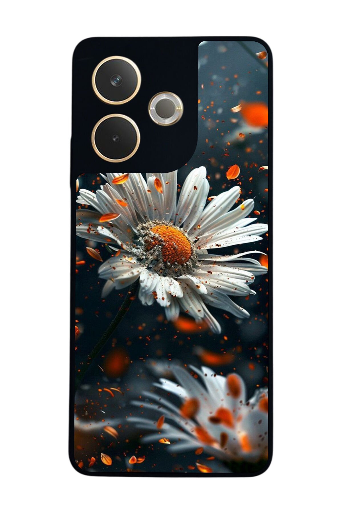 Oppo A5 Pro Uyumlu Cicek Tasarımlı Glossy Premium Kılıf