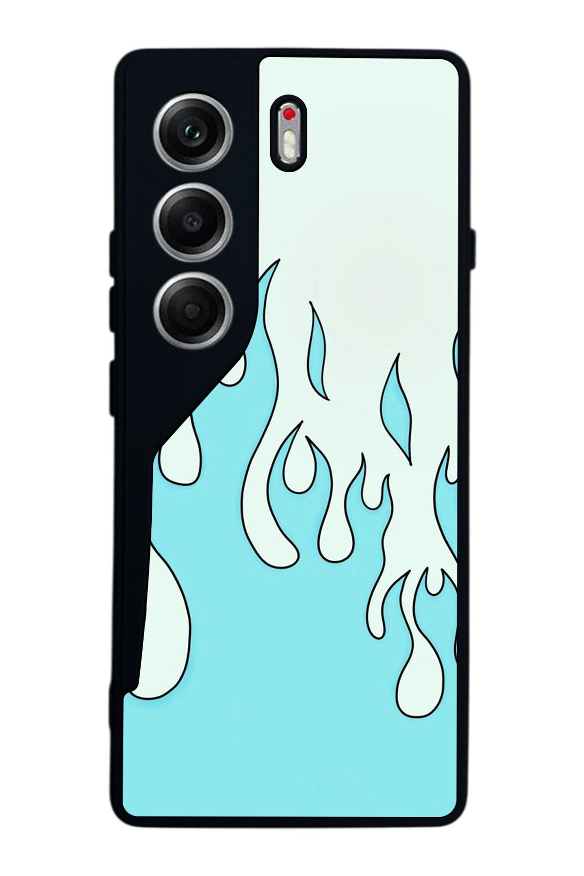 Tecno Camon 40 Uyumlu Retro Flame Patterns Tasarımlı Glossy Premium Kılıf