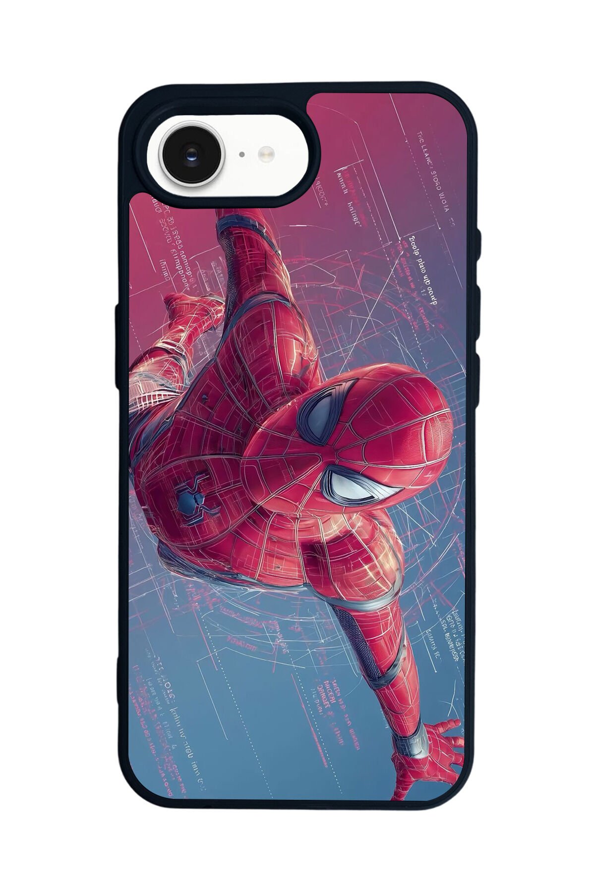 iPhone 16E Uyumlu Spider Man ( Örümcek Adam ) Tasarımlı Glossy Premium Kılıf