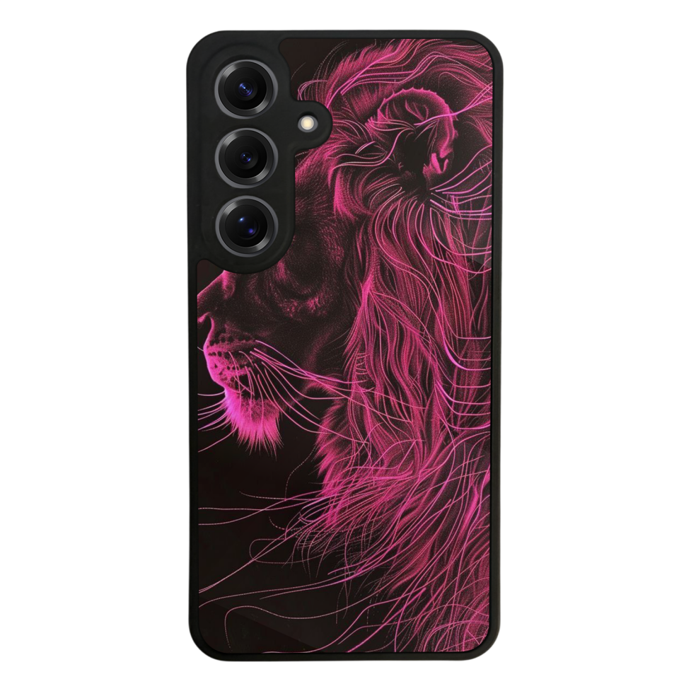 Samsung Galaxy S25 Uyumlu Aslan Tasarımlı Glossy Premium Kılıf