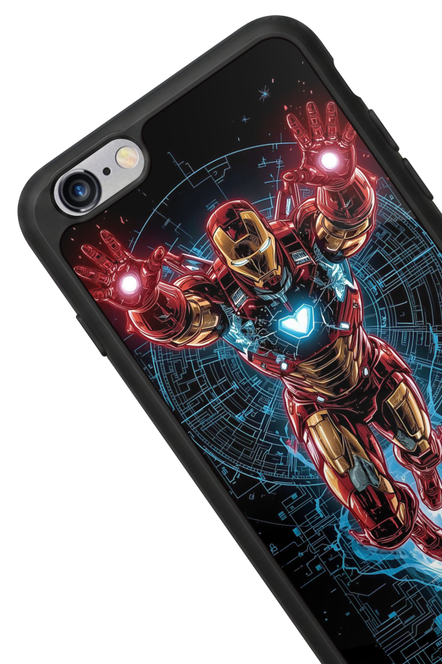 iPhone 6 Plus Uyumlu Iron Man ( Demir Adam ) Tasarımlı Glossy Premium Kılıf