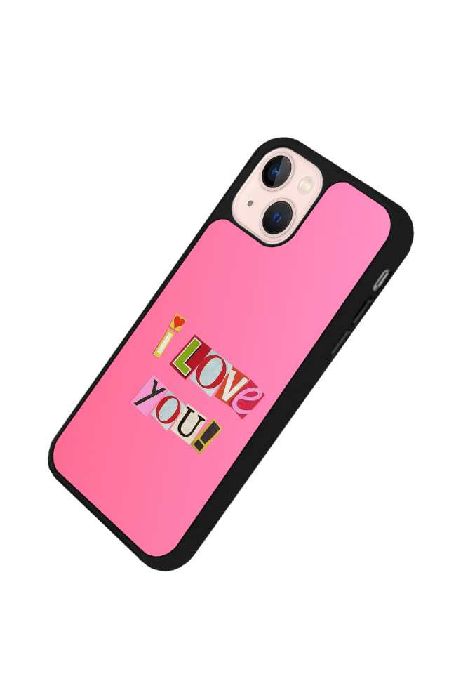 iPhone 15 Uyumlu Kalp Love Tasarımlı Glossy Premium Kılıf