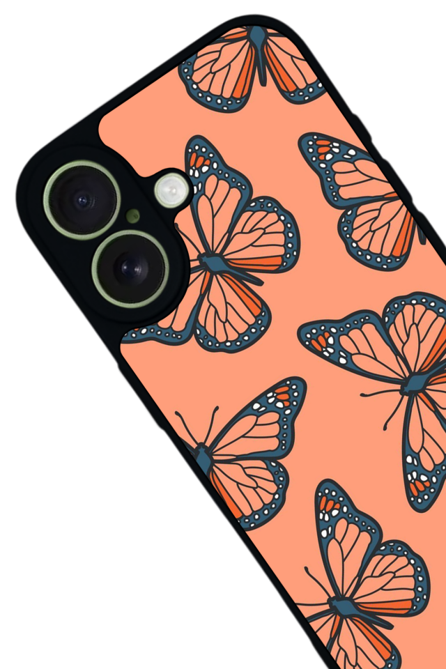 iPhone 17 Uyumlu Kelebek Tasarımlı Glossy Premium Kılıf