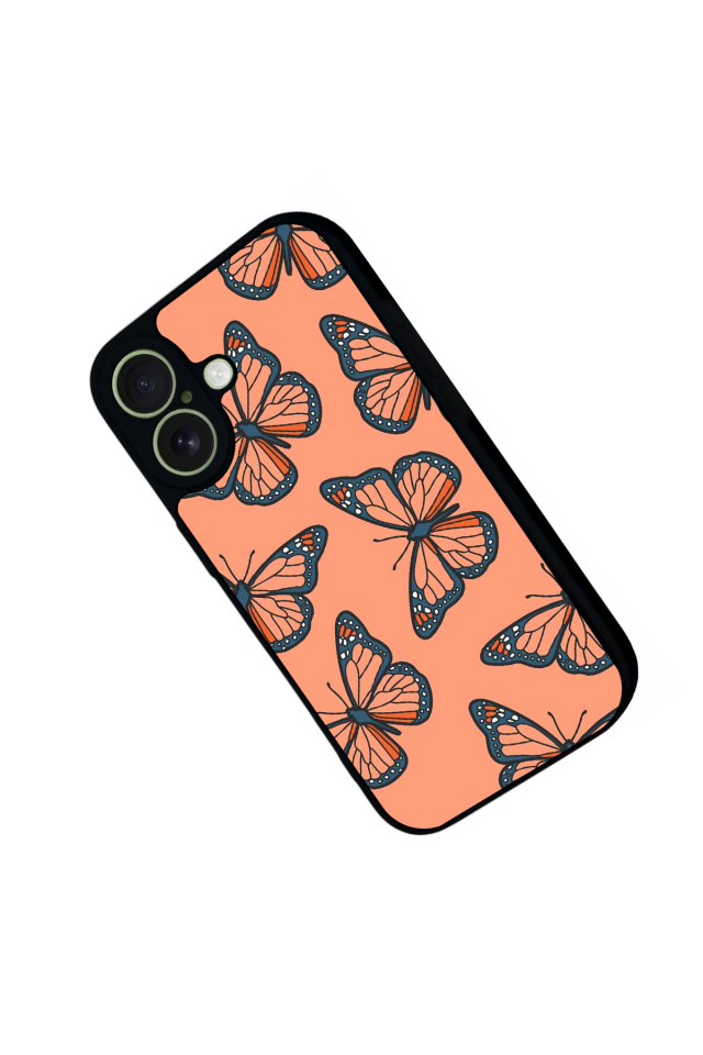 iPhone 17 Uyumlu Kelebek Tasarımlı Glossy Premium Kılıf