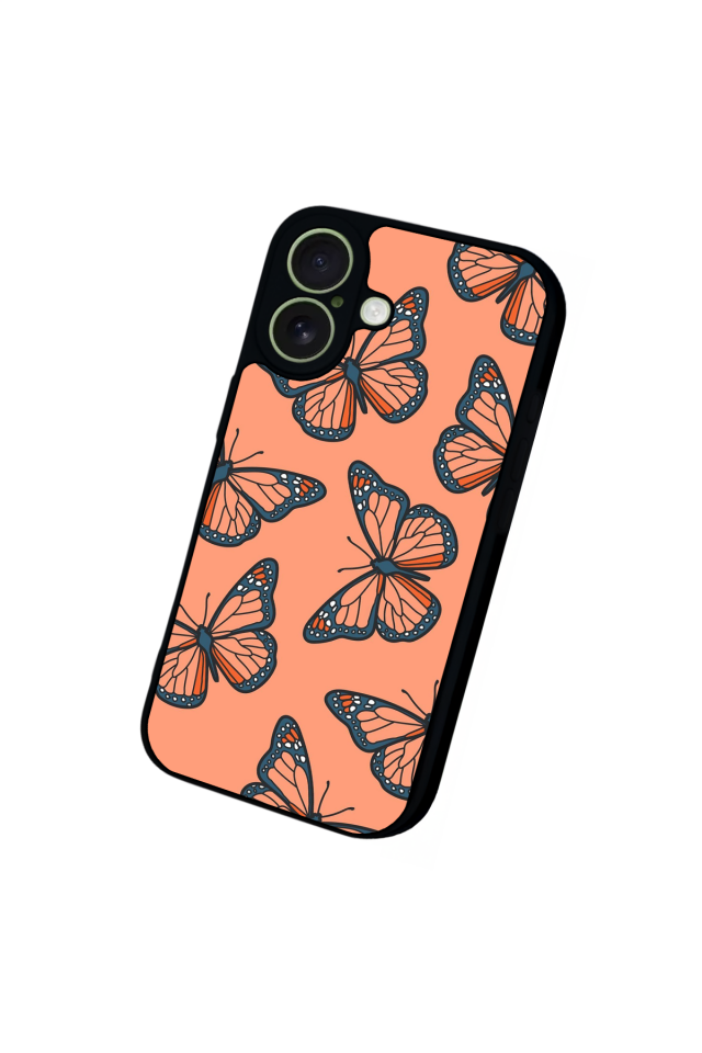 iPhone 17 Uyumlu Kelebek Tasarımlı Glossy Premium Kılıf
