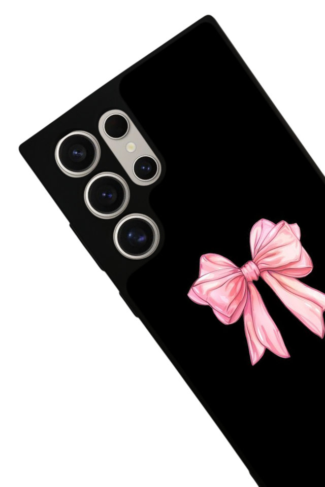 Samsung Galaxy S22 Ultra Uyumlu Kurdele Tasarımlı Glossy Premium Kılıf