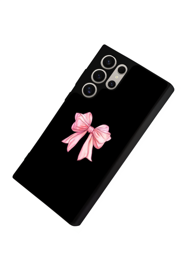 Samsung Galaxy S22 Ultra Uyumlu Kurdele Tasarımlı Glossy Premium Kılıf
