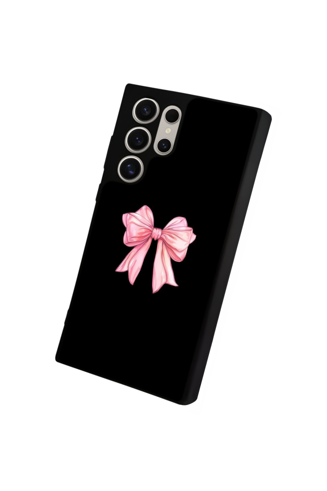 Samsung Galaxy S22 Ultra Uyumlu Kurdele Tasarımlı Glossy Premium Kılıf