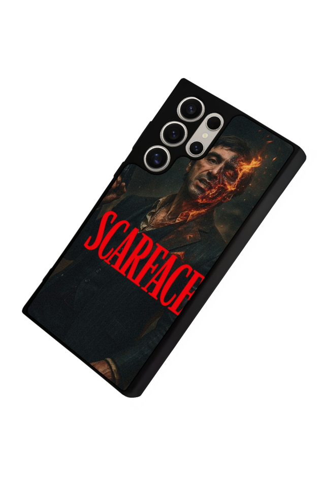 Samsung Galaxy S23 Ultra Uyumlu Scarface Tasarımlı Glossy Premium Kılıf