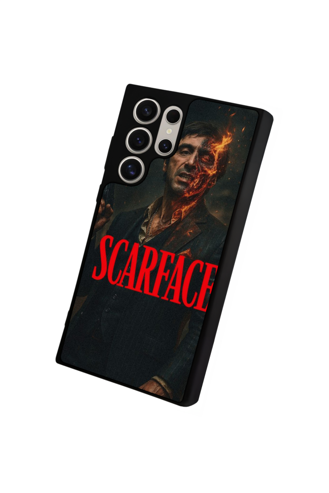 Samsung Galaxy S23 Ultra Uyumlu Scarface Tasarımlı Glossy Premium Kılıf