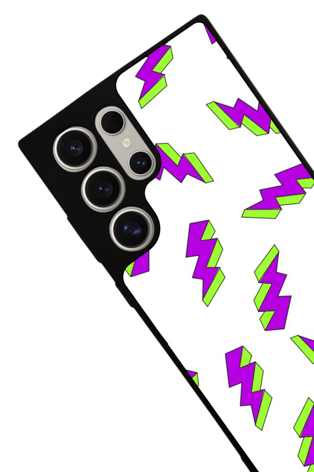 Samsung Galaxy S23 Ultra Uyumlu Simsek Tasarımlı Glossy Premium Kılıf