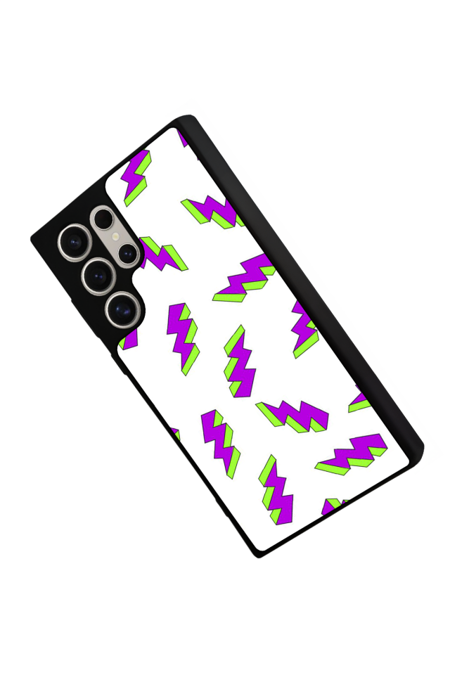 Samsung Galaxy S23 Ultra Uyumlu Simsek Tasarımlı Glossy Premium Kılıf