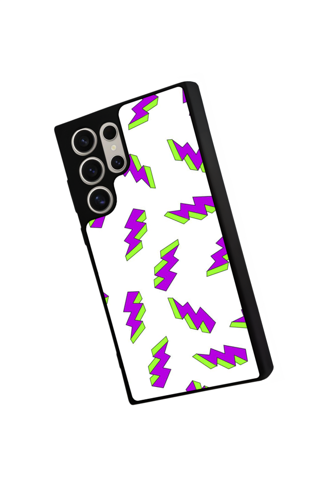 Samsung Galaxy S23 Ultra Uyumlu Simsek Tasarımlı Glossy Premium Kılıf