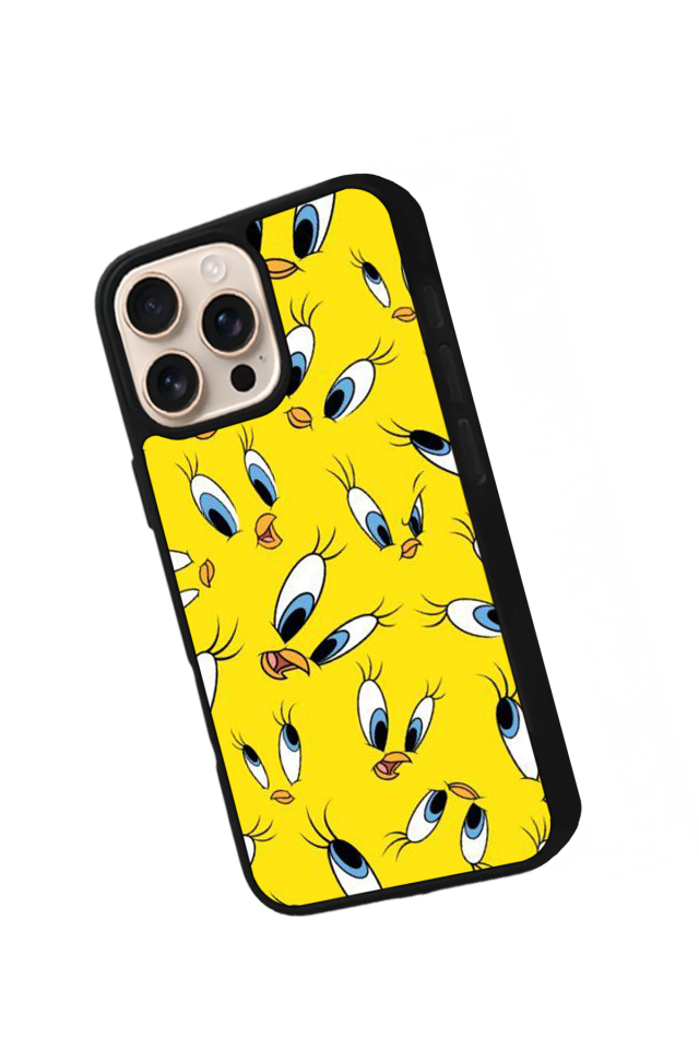 iPhone 15 Pro Uyumlu Tweety Tasarımlı Glossy Premium Kılıf