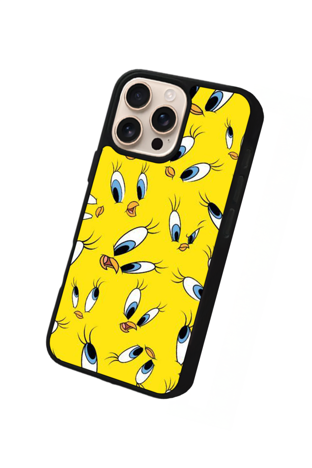 iPhone 15 Pro Uyumlu Tweety Tasarımlı Glossy Premium Kılıf