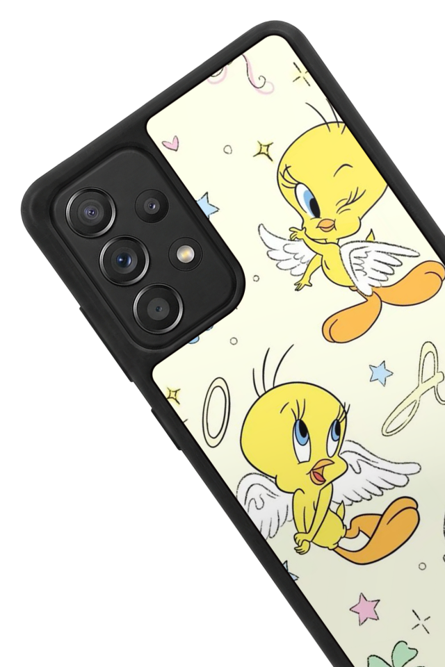 Samsung Galaxy A72 Uyumlu Tweety Tasarımlı Glossy Premium Kılıf