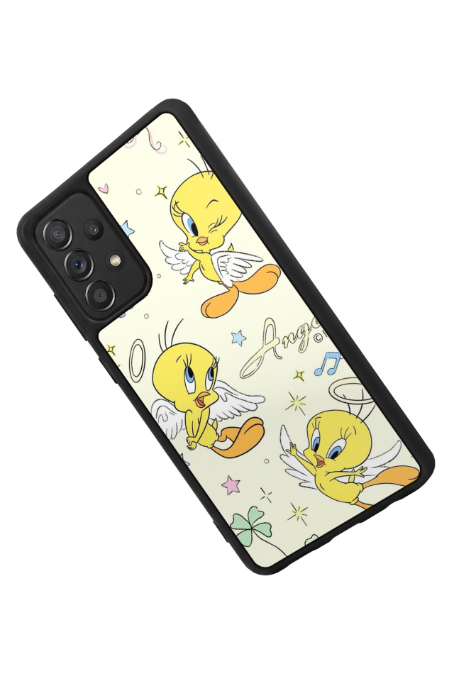 Samsung Galaxy A72 Uyumlu Tweety Tasarımlı Glossy Premium Kılıf