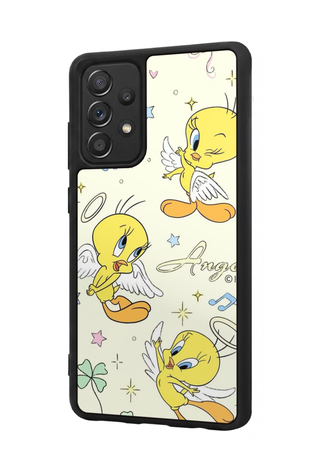 Samsung Galaxy A72 Uyumlu Tweety Tasarımlı Glossy Premium Kılıf