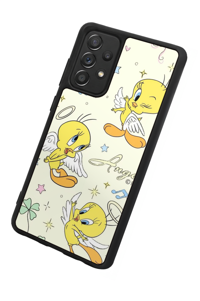 Samsung Galaxy A72 Uyumlu Tweety Tasarımlı Glossy Premium Kılıf