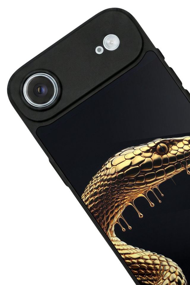 iPhone 17 Air Uyumlu Yılan Tasarımlı Glossy Premium Kılıf