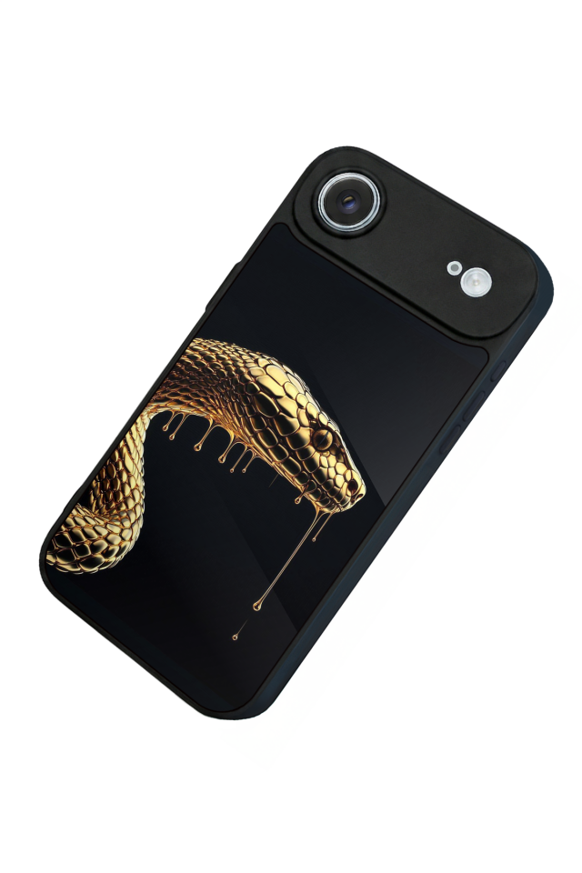 iPhone 17 Air Uyumlu Yılan Tasarımlı Glossy Premium Kılıf