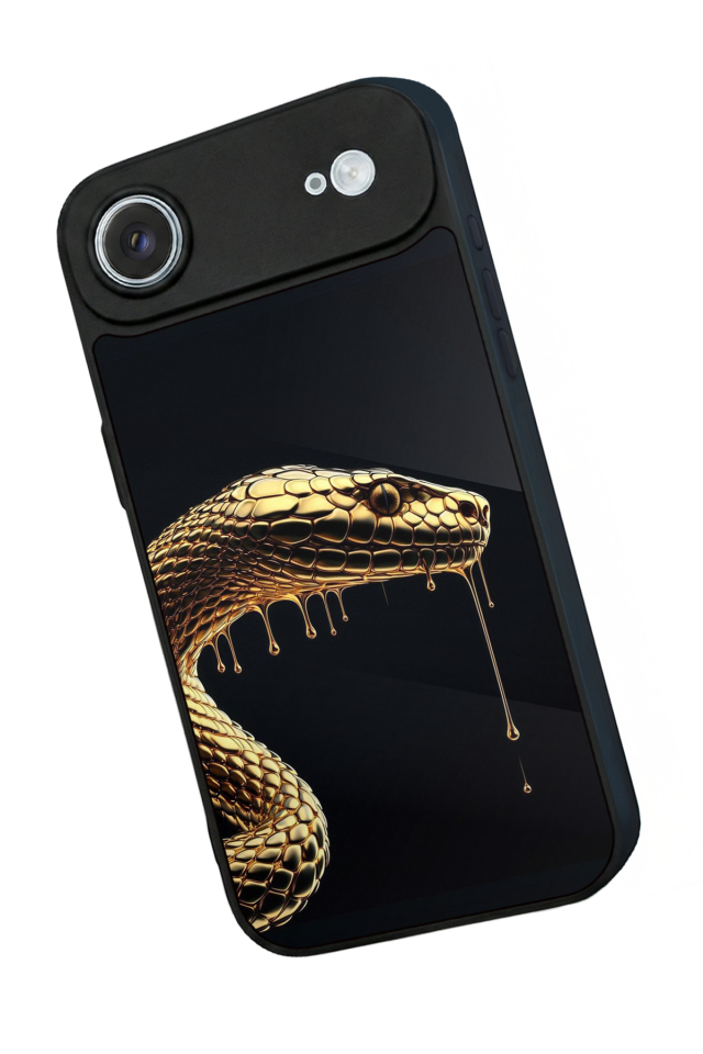 iPhone 17 Air Uyumlu Yılan Tasarımlı Glossy Premium Kılıf