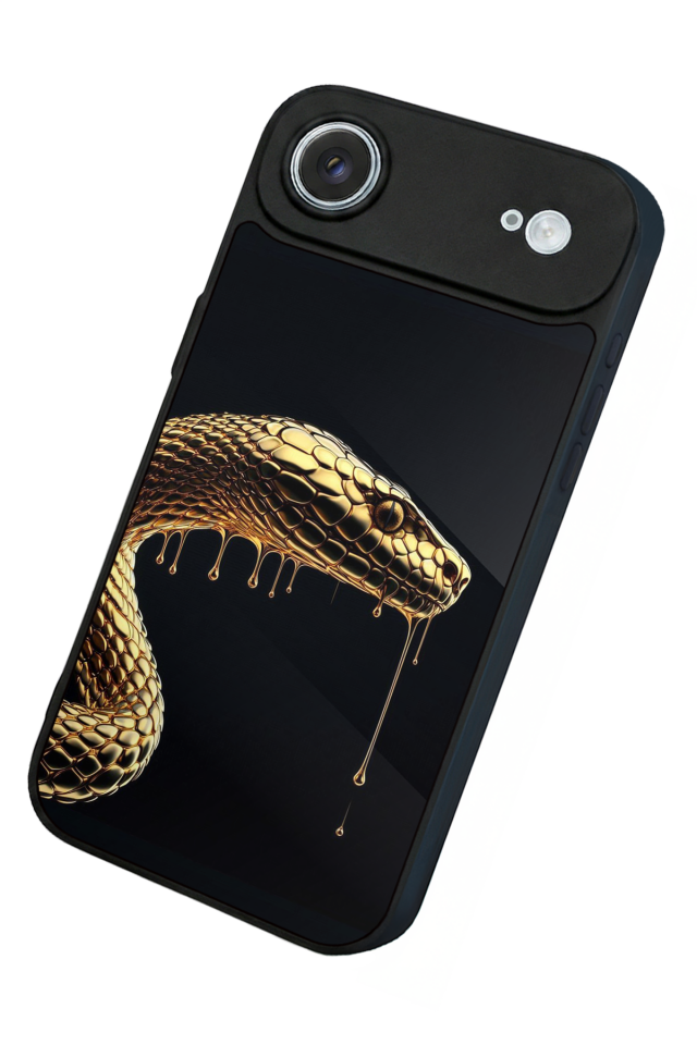 iPhone 17 Air Uyumlu Yılan Tasarımlı Glossy Premium Kılıf