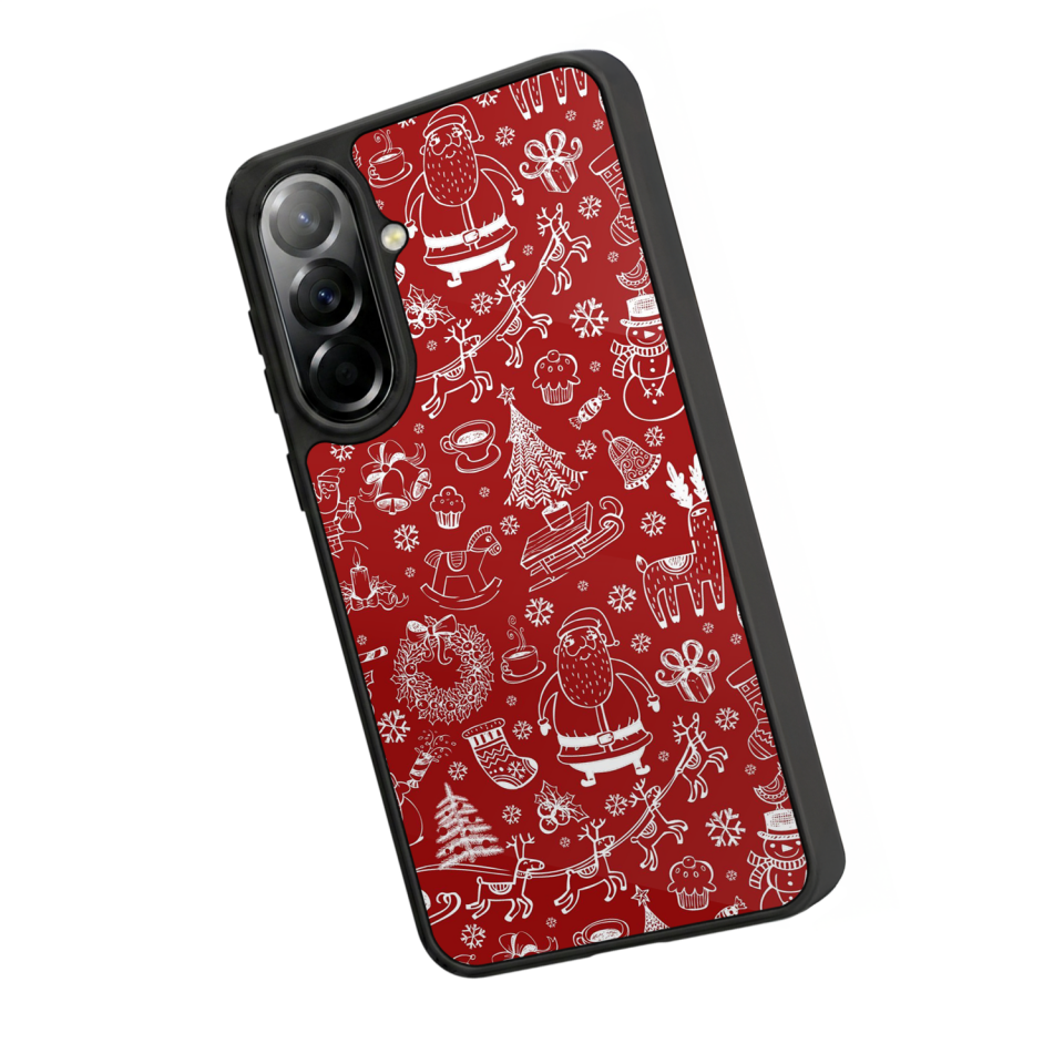 Samsung Galaxy A57 Uyumlu Yilbasi Christmas Tasarımlı Glossy Premium Kılıf