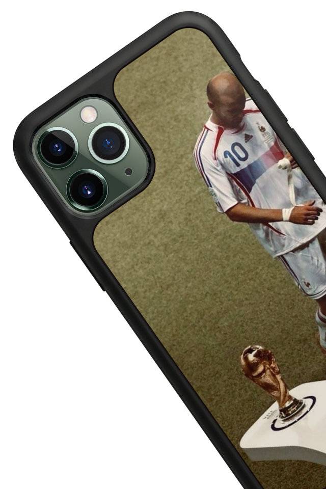 iPhone 11 Pro Max Uyumlu Zidane Tasarımlı Glossy Premium Kılıf