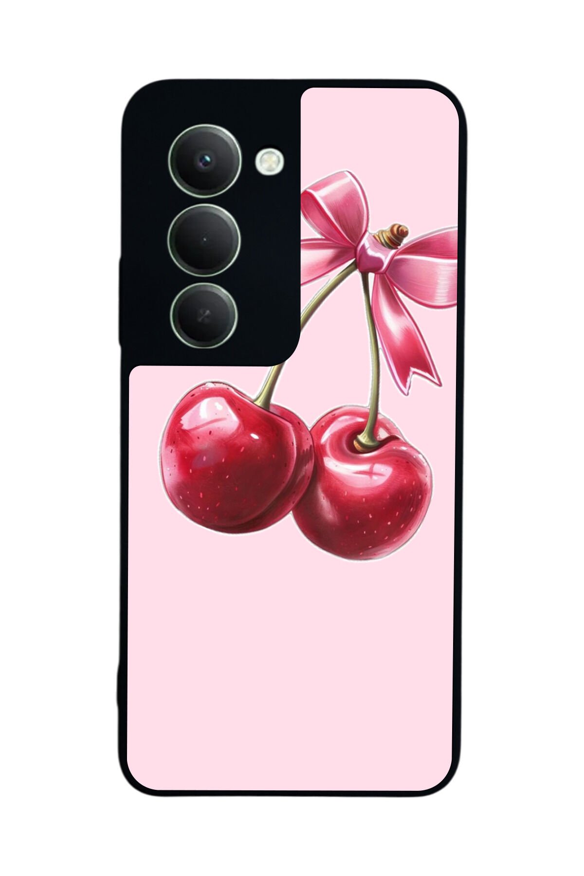 Xiaomi Redmi 15 5G Uyumlu Kiraz Tasarımlı Glossy Premium Kılıf