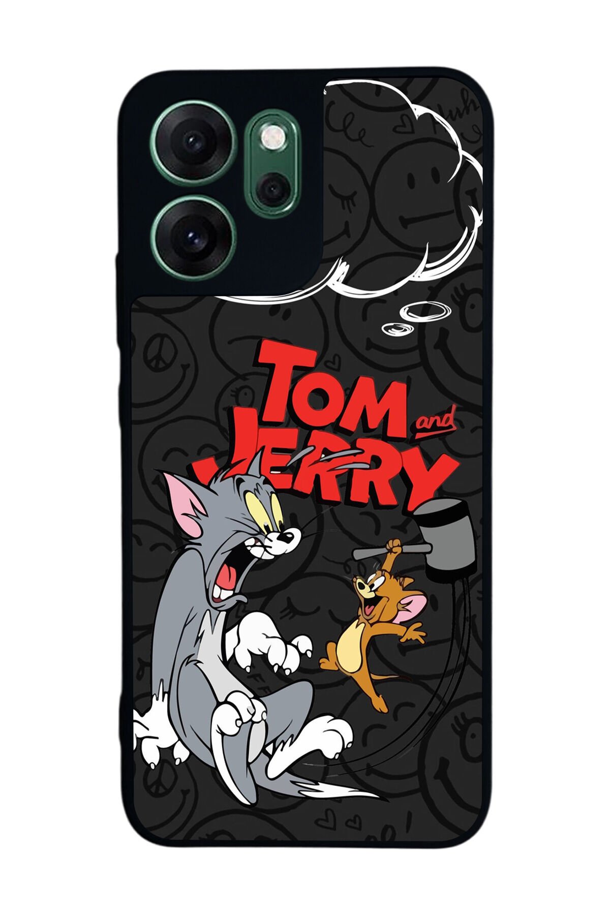 Oppo Reno 14F Uyumlu Tom And Jerry Tasarımlı Glossy Premium Kılıf