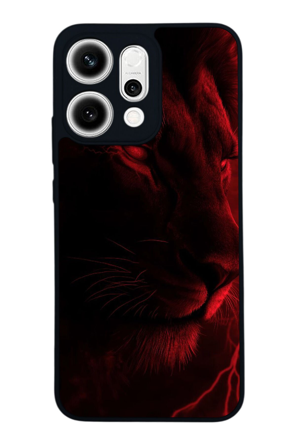 Oppo Reno 14 Uyumlu Aslan Tasarımlı Glossy Premium Kılıf