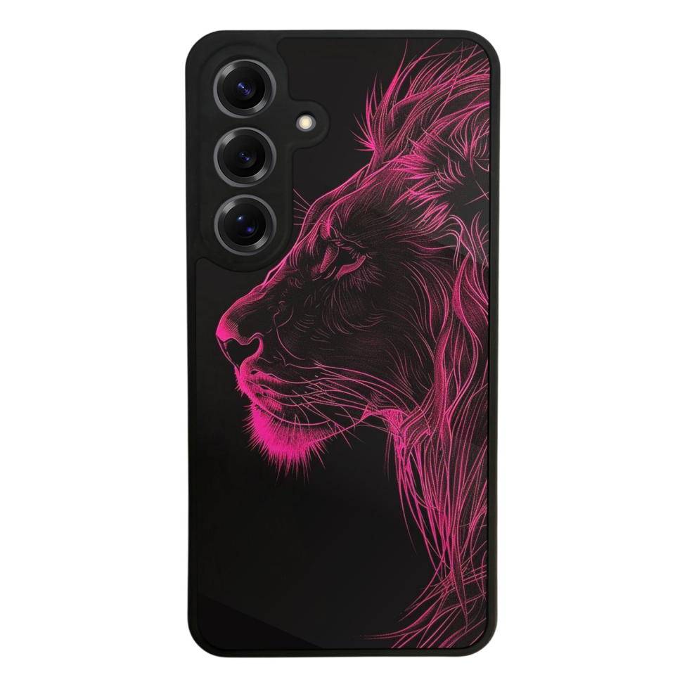 Samsung Galaxy S25 Uyumlu Aslan Tasarımlı Glossy Premium Kılıf