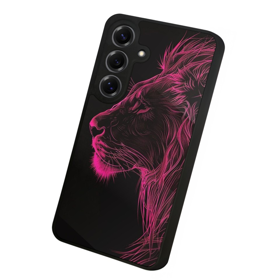Samsung Galaxy S25 Uyumlu Aslan Tasarımlı Glossy Premium Kılıf