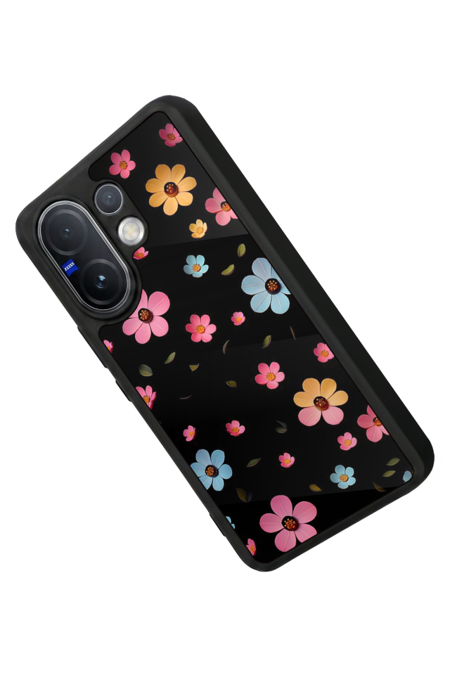 Vivo V60 Uyumlu Cicek Tasarımlı Glossy Premium Kılıf
