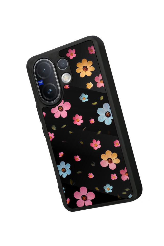 Vivo V60 Uyumlu Cicek Tasarımlı Glossy Premium Kılıf