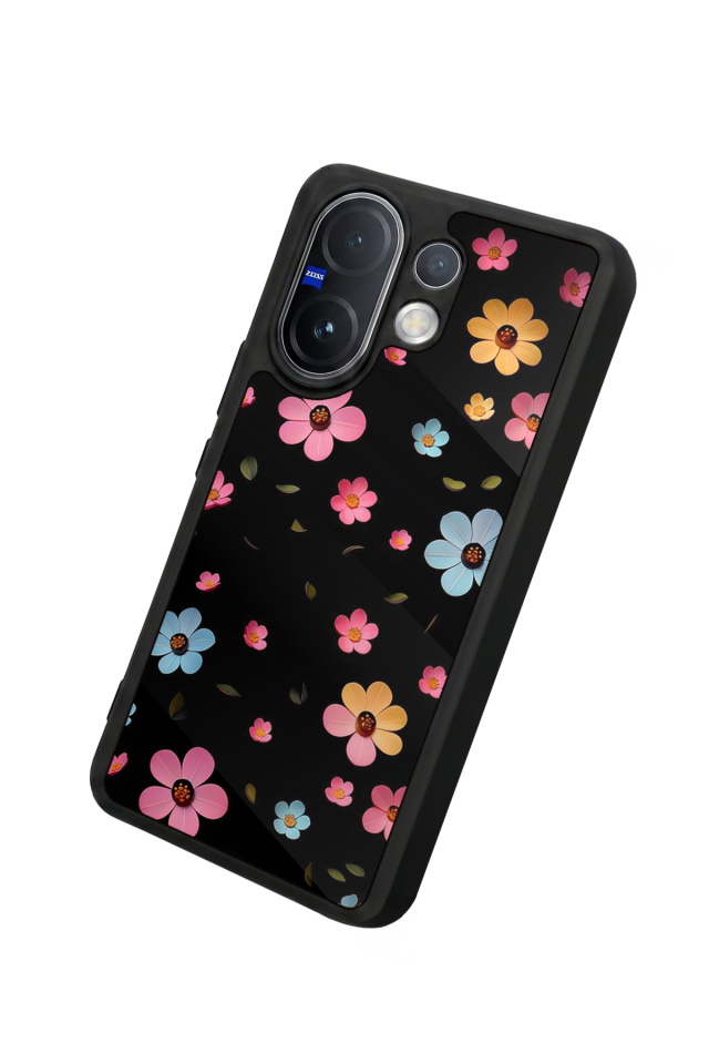 Vivo V60 Uyumlu Cicek Tasarımlı Glossy Premium Kılıf
