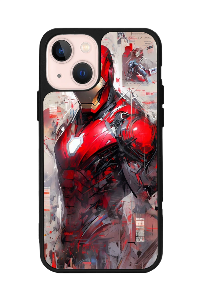 iPhone 13 Mini Uyumlu Iron Man ( Demir Adam ) Tasarımlı Glossy Premium Kılıf