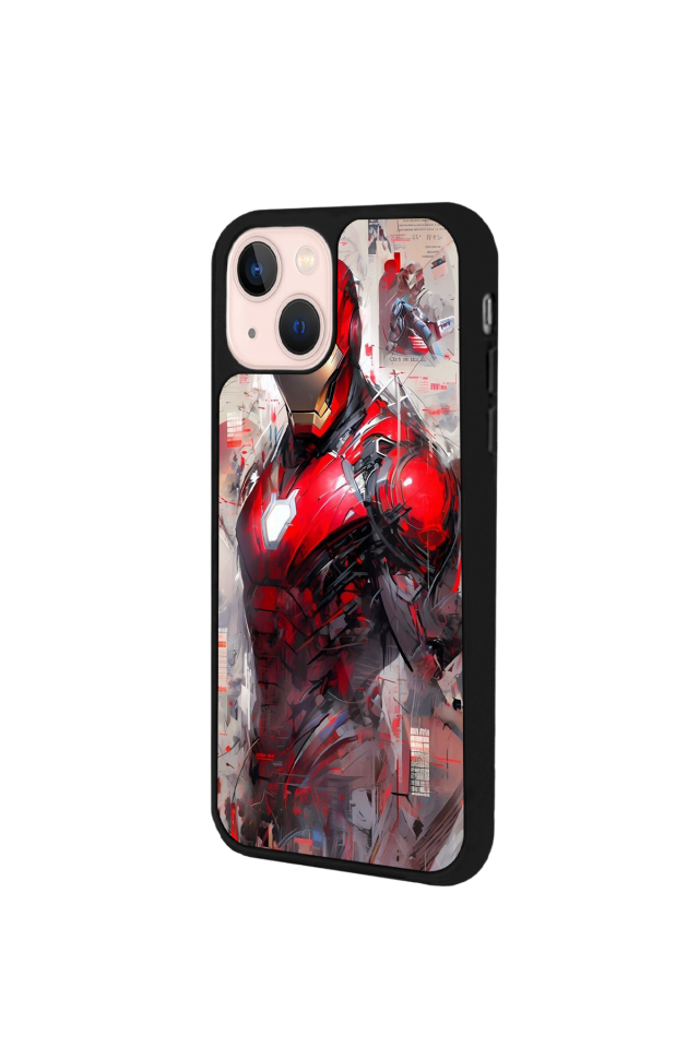 iPhone 13 Mini Uyumlu Iron Man ( Demir Adam ) Tasarımlı Glossy Premium Kılıf